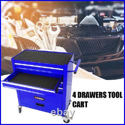 4 Drawers Rolling Tool Box Cart Chest Tool Garage Storage Cabinet with Wheels US