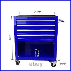 4 Drawers Rolling Tool Box Cart Chest Tool Garage Storage Cabinet with Wheels US