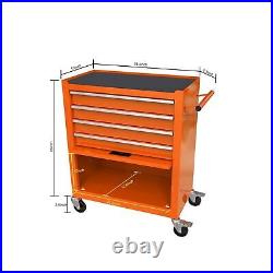 4 Drawers Rolling Tool Box Cart Tool Chest Tool Storage Cabinet, Orange New