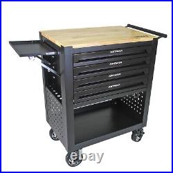 4 Drawers Rolling Tool Box Cart Tool Chest Tool Storage Cabinet with 4 Wheels