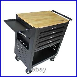 4 Drawers Rolling Tool Box Cart Tool Chest Tool Storage Cabinet with 4 Wheels