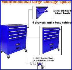 4 Drawers Rolling Tool Box Organizer Tool Case with Wheel for Garage Warehouse