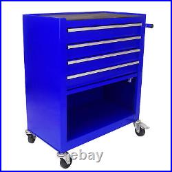 4 Drawers Rolling Tool Box Organizer Tool Case with Wheel for Garage Warehouse