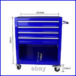 4 Drawers Rolling Tool Box Organizer Tool Case with Wheel for Garage Warehouse