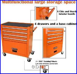 4 Drawers Rolling Tool Cart Storage Tool Chest Tool Box Organizer for Garage New