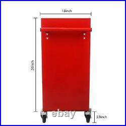 4 Drawers Rolling Tool Cart Tool Storage Tool Box Tool Chest with Wheel Red