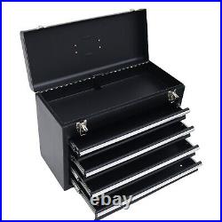 4 Drawers Tool Box Black Portable Multi-functional Household Storage Box