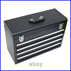 4 Drawers Tool Box Black Portable Multi-functional Household Storage Box