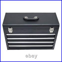 4 Drawers Tool Box Black Portable Multi-functional Household Storage Box