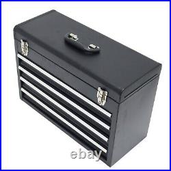 4 Drawers Tool Box Black Portable Multi-functional Household Storage Box