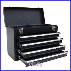 4 Drawers Tool Box Black Portable Multi-functional Household Storage Box