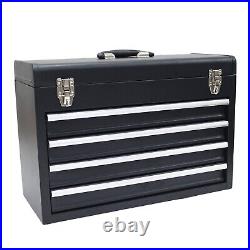 4 Drawers Tool Box Black Portable Multi-functional Household Storage Box