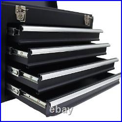 4 Drawers Tool Box Black Portable Multi-functional Household Storage Box