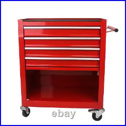 4 Drawers Tool Box Cart Tool Storage Cabinet Rolling Tool Chest with Wheels