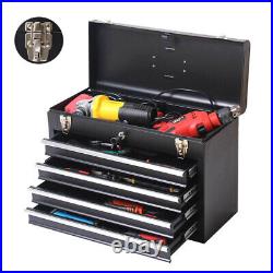 4 Level Multi-functional Tool Box Portable Household Storage Box Black