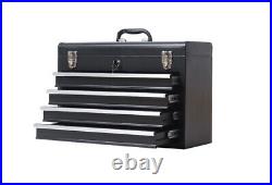 4 Level Multi-functional Tool Box Portable Household Storage Box Black