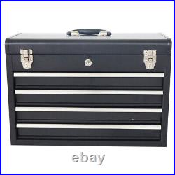 4 Level Multi-functional Tool Box Portable Household Storage Box Black