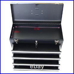 4 Level Multi-functional Tool Box Portable Household Storage Box Black