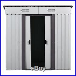 4' x 6' Outdoor Storage Shed Box Steel Utility Tool Backyard Garden Lawn Garage