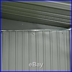 4' x 6' Outdoor Storage Shed Box Steel Utility Tool Backyard Garden Lawn Garage