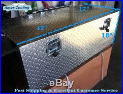 42L Aluminum Truck Underbody Tool Box Trailer RV Tool Storage Under Bed with Lock