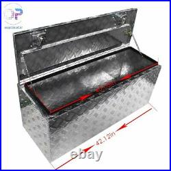 42aluminum Pickup Truck Trunk Under Bed Tool Box Underbed Trailer Storage+lock