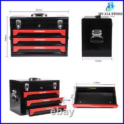 439 Piece 3 Drawers Portable Tool Box with Mechanics Tool Set Lockable Drawers