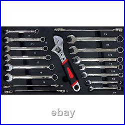 439 Piece 3 Drawers Portable Tool Box with Mechanics Tool Set Lockable Drawers