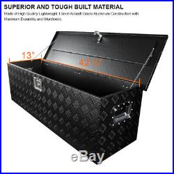 44 Heavy Duty Black Aluminum Tool Box Truck Pickup Underbody Storage+Handles