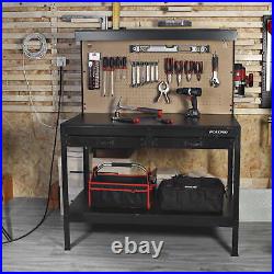 48Multi Purpose Workbench with Work Light Garage Work Bench Tools Storage Shelf