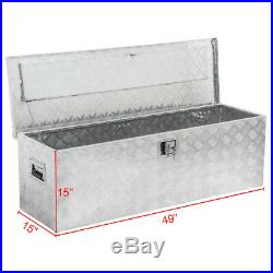 49 Aluminum Camper Tool Box With Lock Pickup Truck Bed ATV Trailer Storage