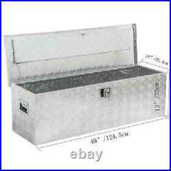 49 Aluminum Tool Box Tote Storage for Truck Pickup Bed Trailer Tongue WithLock