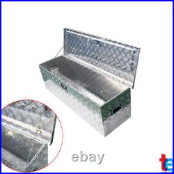 49 Cuboid Aluminum Truck Tool Box for ATV Garage Pickup Flatbed Trailer Storage