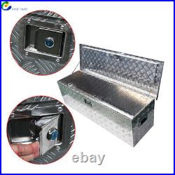 49 Inch Aluminum Truck Bed Tool Box for Garage Job site Flatbed Trailer Storage