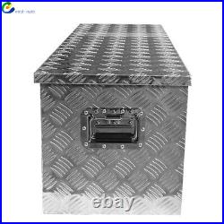 49 Inch Aluminum Truck Bed Tool Box for Garage Job site Flatbed Trailer Storage