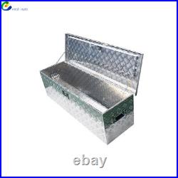 49 Inch Aluminum Truck Bed Tool Box for Garage Job site Flatbed Trailer Storage