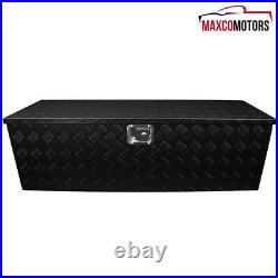 49 Tool Box For Heavy Duty Black Aluminum Truck Trailer Storage+Handle+Lock+Key