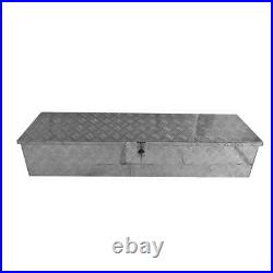 49x13 Aluminum 5 Patterns Tool Box With Lock Pickup Truck Bed ATV Trailer Storage