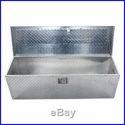 49x15Aluminum Tool Box Tote Storage for Truck Pickup Bed Trailer Tongue WithLock