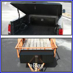49x15x15 Heavy Duty Black Aluminum Tool Box Truck Storage Trailer Flat Bed