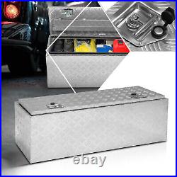 5 Bar Diamond Tread Aluminum Truck Tool Box Storage withFixed Top Handle Silver 5 Bar Diamond Tread Aluminum Truck Tool Box Storage withFixed Top Handle Silver