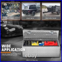 5 Bar Diamond Tread Aluminum Truck Tool Box Storage withFixed Top Handle Silver 5 Bar Diamond Tread Aluminum Truck Tool Box Storage withFixed Top Handle Silver