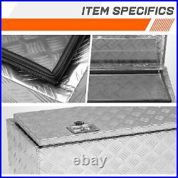 5 Bar Diamond Tread Aluminum Truck Tool Box Storage withFixed Top Handle Silver 5 Bar Diamond Tread Aluminum Truck Tool Box Storage withFixed Top Handle Silver