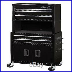 5-Drawer Rolling Tool Chest and Cabinet Combo with Riser, W2