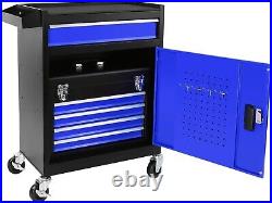 5-Drawers Mobile Rolling Detachable Tool Box on Wheels for Garage, 2-in-1 Des