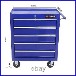 5 Drawers Rolling Tool Box Cart Tool Chest Tool Storage Cabinet with 4 Wheels New
