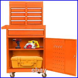 5-Drawers Tool Chest Detachable Storage Cabinet Tool Box with Adjustable Shelf