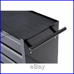 5 Drawers Wheels Storage Cart Tool Chest Box Home Furniture Black