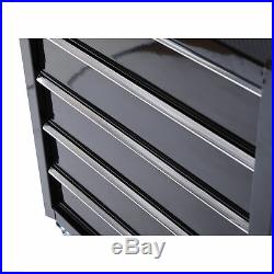 5 Drawers Wheels Storage Cart Tool Chest Box Home Furniture Black