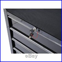 5 Drawers Wheels Storage Cart Tool Chest Box Home Furniture Black